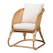 bali & pari Niko Bohemian Light Honey Rattan Arm Chair